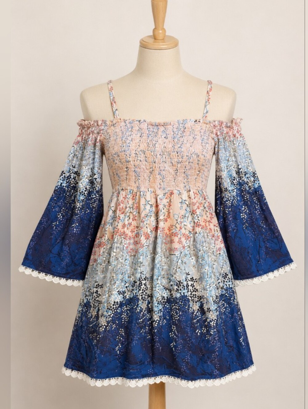 Off Shoulder Top Flower Print